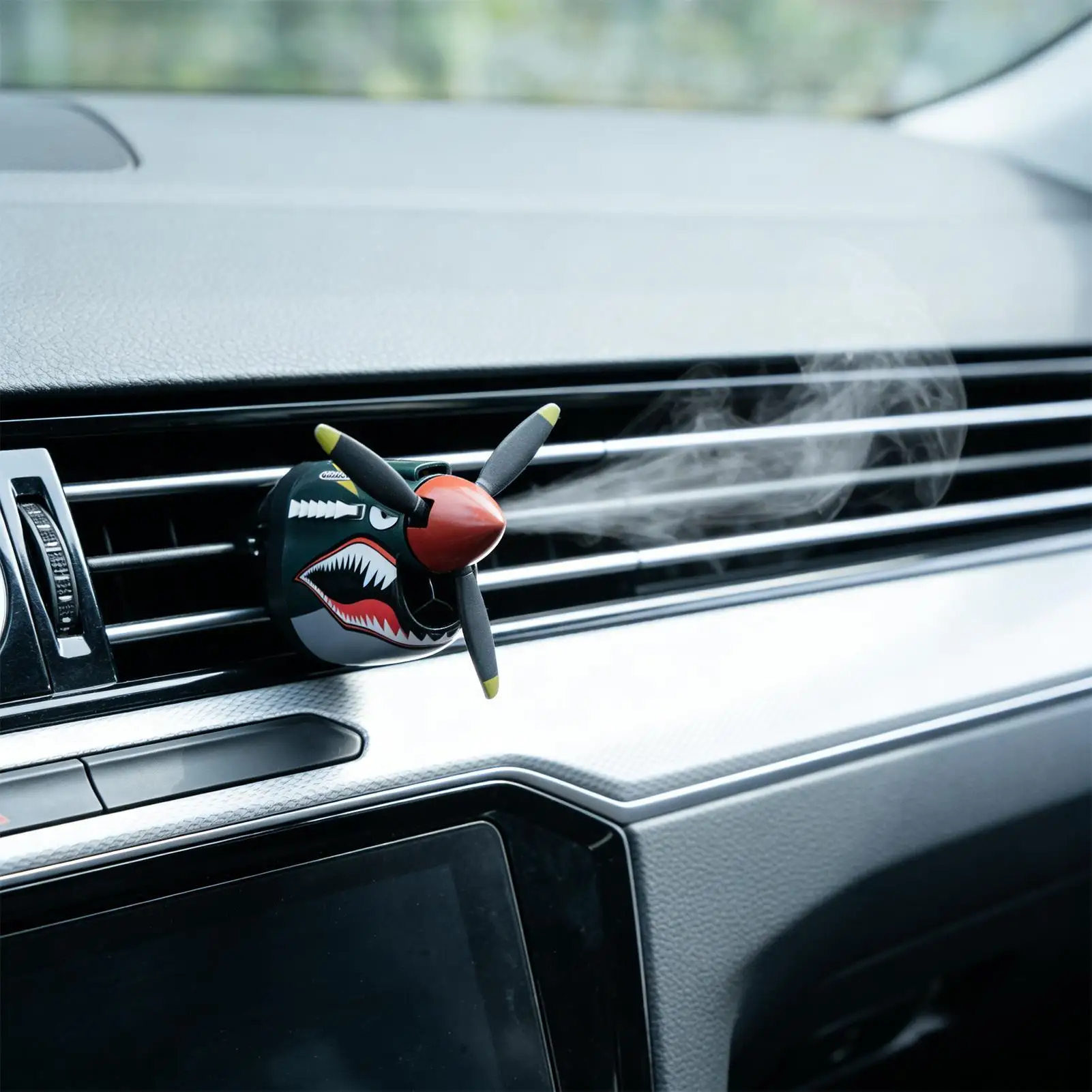 Car Air Freshener Rotating Propeller Automotive Air Outlet Fan Diffuser Automotive Fragrance Decoration P-40 Warhawk