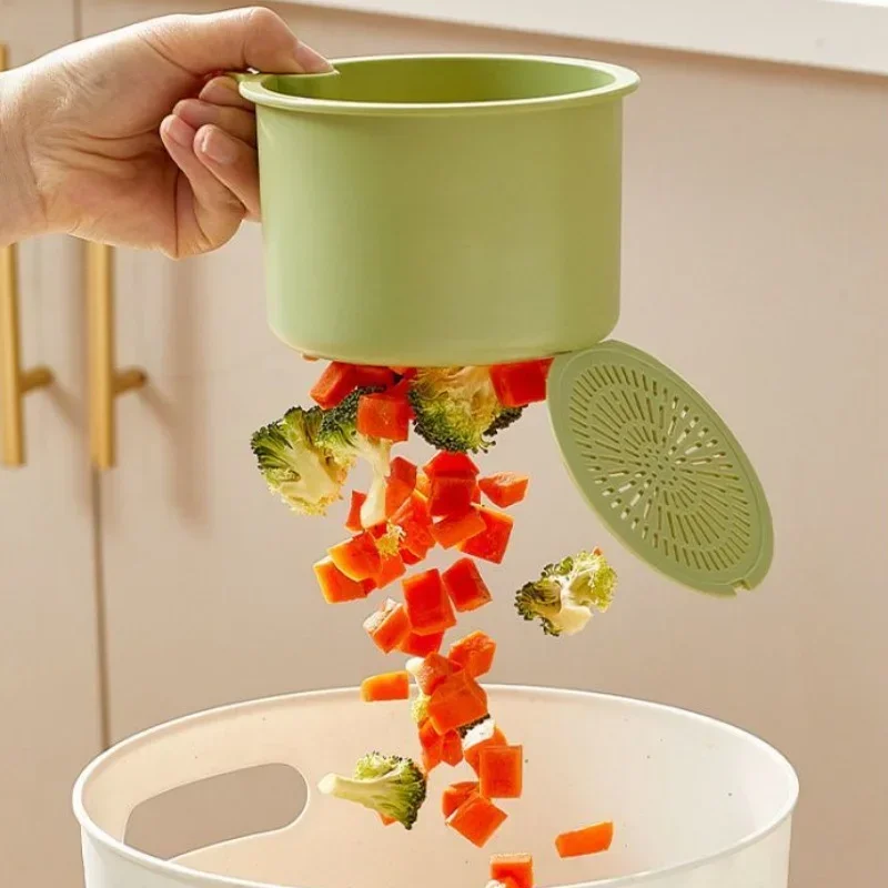 

Kitchen Sink Drain Basket Compactor Automatic Dumping Hanging Basket Faucet Bracket Adjustable Kitchen Waste Collection Sponge