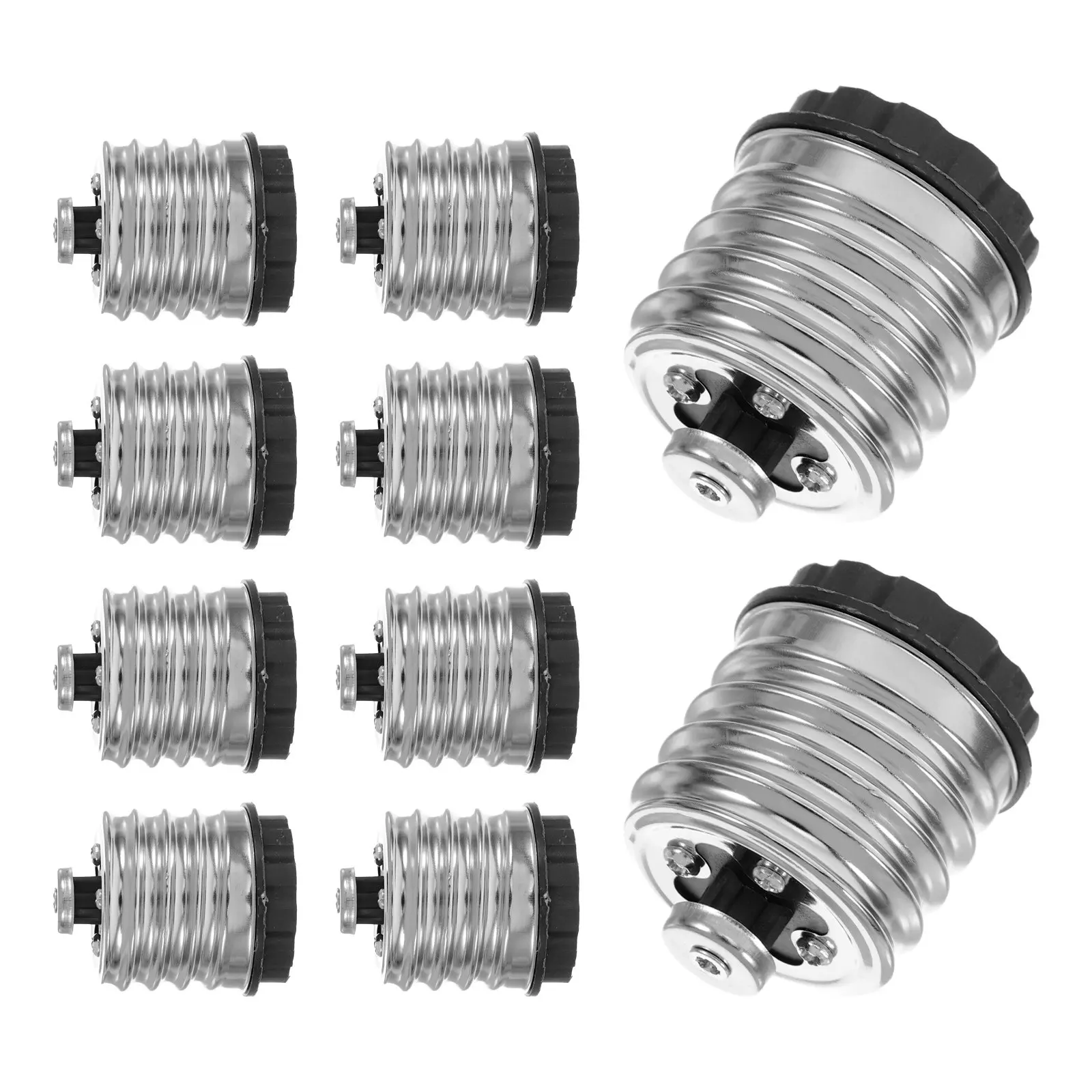 

10Pcs to E26 Light Fitting Adapter Zinc Alloy Bulb Base Converter for to E26 Sockets Easy Install Indoor Lighting Socket