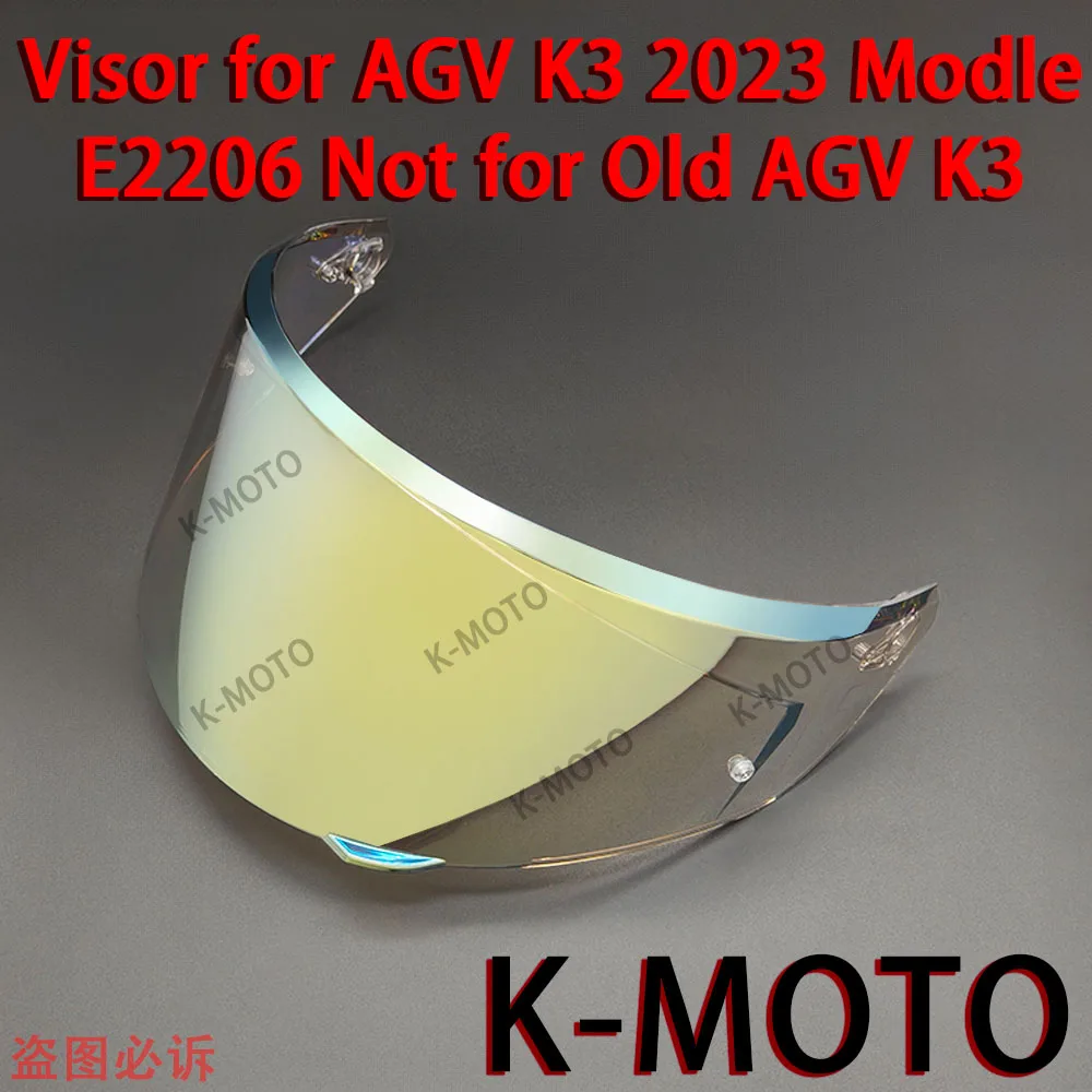 

Visera de casco para agv k3 e2206 visor Sunscreen shield Electroplated Dustproof Windproof uv protection Lentes helmet lens