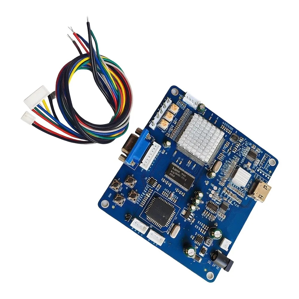 Three-Input For Video Converter Board for RGBS YPBPR RGBHV Sources with Manual Horizontal Vertical Adjustment Controls