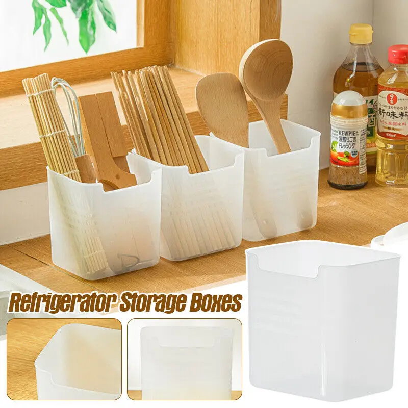 6/10PCS Refrigerator Storage Boxes Food Fresh Organizer Cold Storage Fruit Spice Boxes Vegetable Coriander Kitchen Organizer