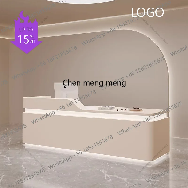 

D5556 Simple Modern Reception Desk Nordic Luxury Beauty Salon Clothing Store Front Desk High-End Office Furniture balcao