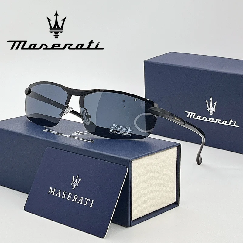 AliExpress Maserati MASERATI Sunglasses Polarized UV400 Lightweight Frameless Cycling Driving Glasses for Men Women Outdoor Sports Daily Use 20348