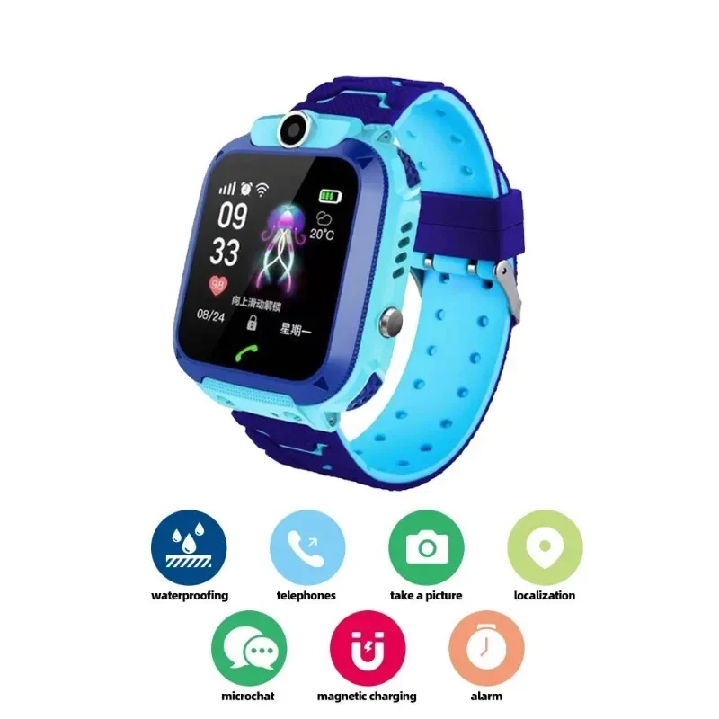 Smart watch for girls and boys with HD touch screen, camera, alarm clock, 12/24 hours time, ideal gift