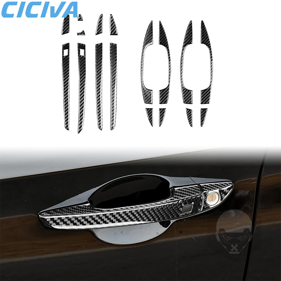 

Soft Carbon Fiber Outer door handle Car Exterior Decoration Sticker For Hyundai Sonata 9th 2015-2017