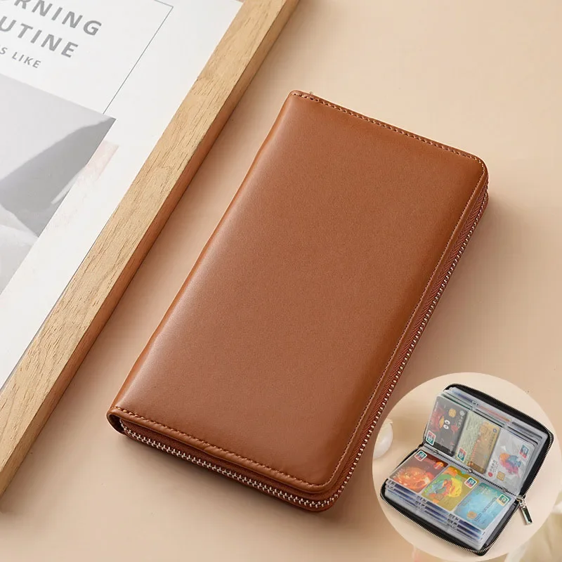 60 فتحة من جلد البولي يوريثان للنساء والرجال حافظة بطاقات الائتمان وحامل المحفظة المنظم هدية مصممة للأعمال محافظ بطاقات حقيبة فاخرة