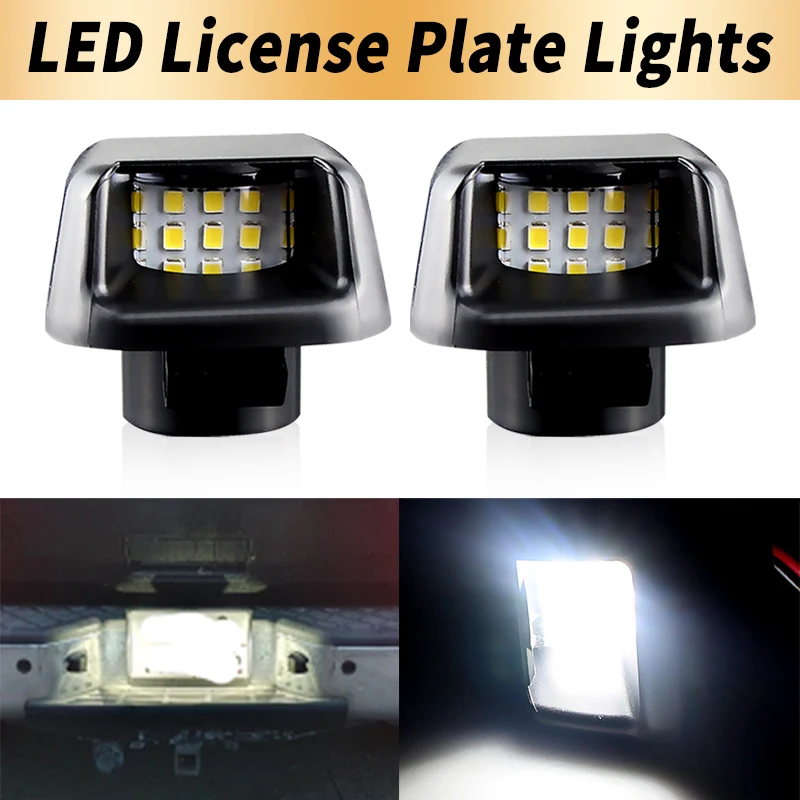 

2PCS LED License Plate Light Tag Lamp Assembly Replacement Pair Canbus For Nissan Frontier Titan Armada Xterra Suzuki Equator