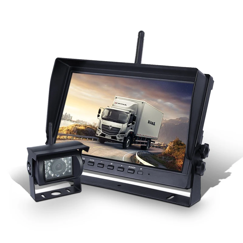 Wireless Rear Camera 10.1 Inch Wireless Car Backup Camera And Monitor Kit RV Backup Camera, 1080P, Heavy Duty Vehicle