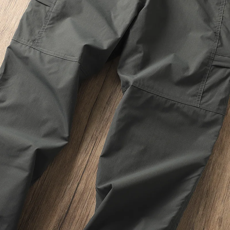Outdoor Workwear Pants Men's Loose Fleece Lined Thick Soft Hiking Pants Windproof Waterproof Polyester Fiber Straight Leg