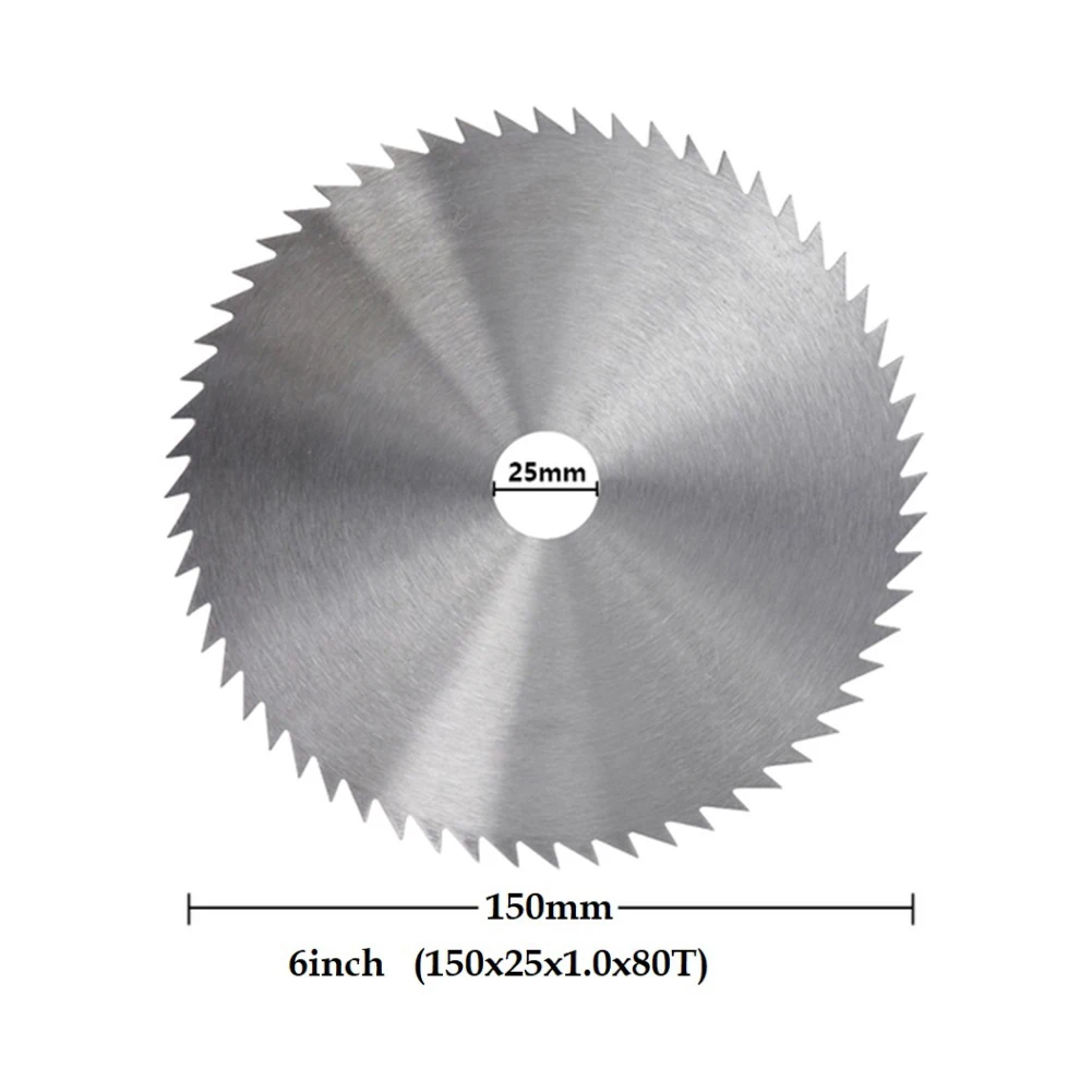 Circular Saw Blade 150mm 80Teeth Manganese Steel Wood Plastic Cutting Disc Power Tool Angle Grinder Accessories