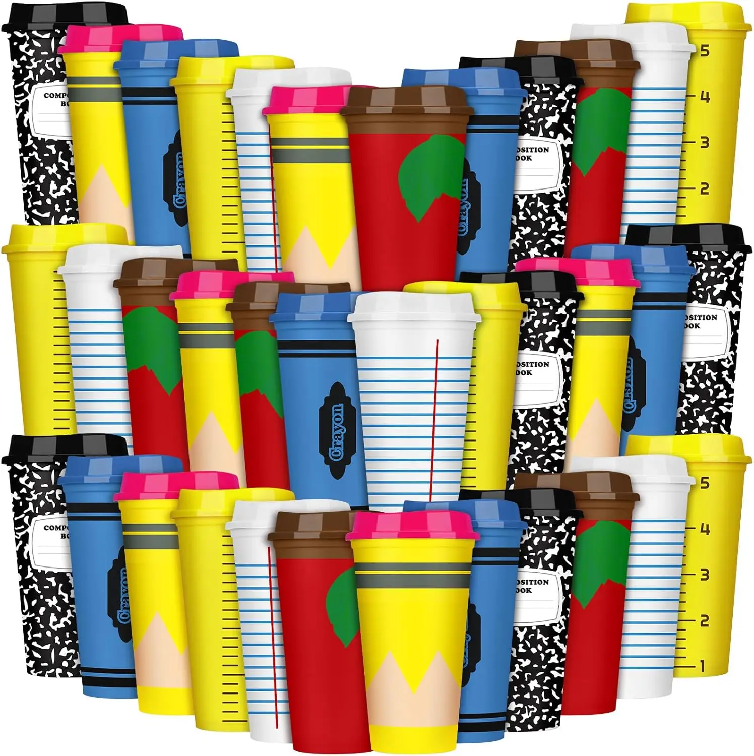 

Подарки для учителей, рождественские подарки для учителей, многоразовая пластиковая кофейная чашка с крышкой для обратно в школу, спасибо