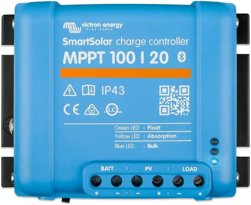 MPPT Solar Charge Controller with Bluetooth, 100V 20A for 48V Systems - Maximize Solar Power Efficiency