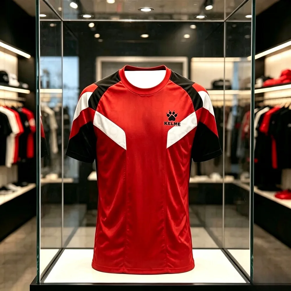 Red Black White Color Block Patchwork Men Casual Short Sleeve T Shirt Athletic Training Jogging Daily Wear Sportswear Tee Top