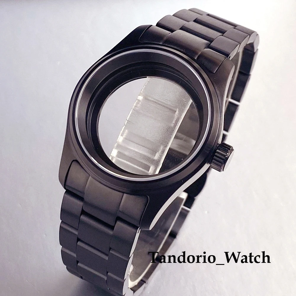 

Корпус для часов Tandorio с сапфировым стеклом, водонепроницаемостью 10ATM, черным PVD-покрытием, механизмами NH35/ETA 2824/PT5000, для дайверских часов, 36 мм/39 мм, стальной/стеклянный задний корпус, в пилотном стиле
