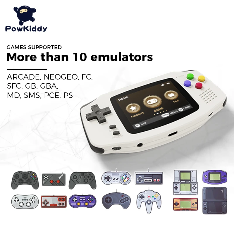 Novo powkiddy a30 handheld console de jogos 2.8 polegada ips tela hd 32g embutido 4000 jogos portátil console de jogos presente das crianças