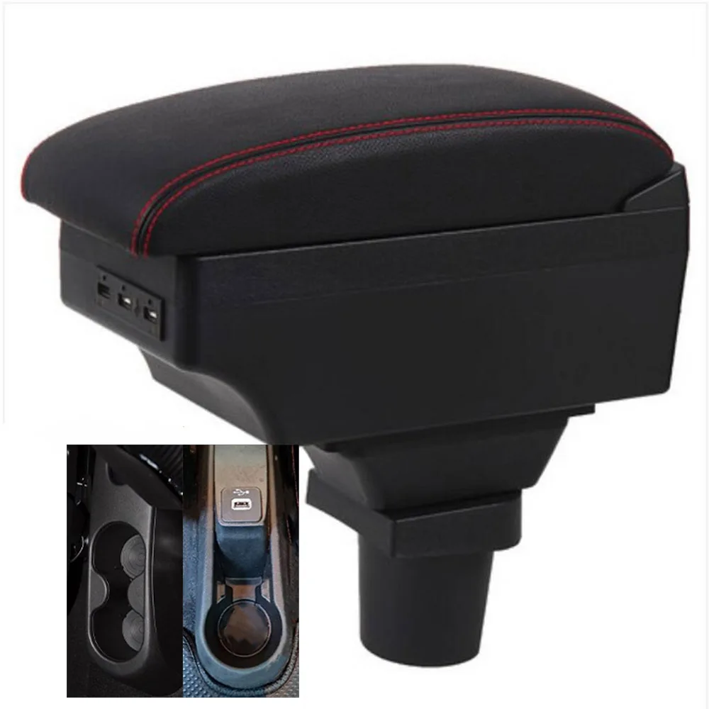 For Fiat Cronos 500 Armrest Box Elbow Rest Central Store Content with USB Interface Cup Holder