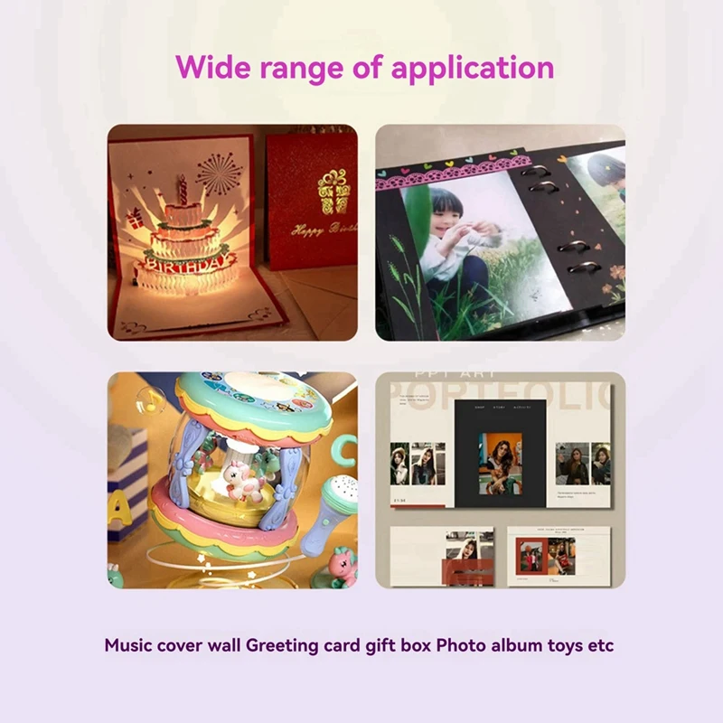GC06 Recordable Sound Module Recording Greeting Card Christmas Birthday Card Music Cover Wall MP3 Download Voice Module