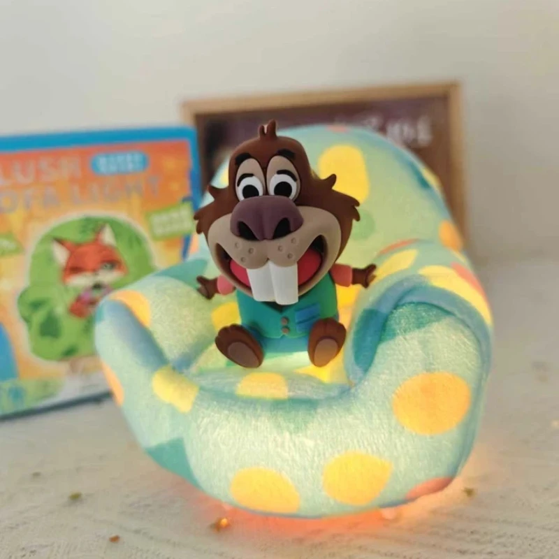 공식 주토피아 2 주디 홉스 나이트 라이트 블라인드 박스 정품 주변기기 플러시 소파 터치 컨트롤 피규어 데스크탑 장식 홀더