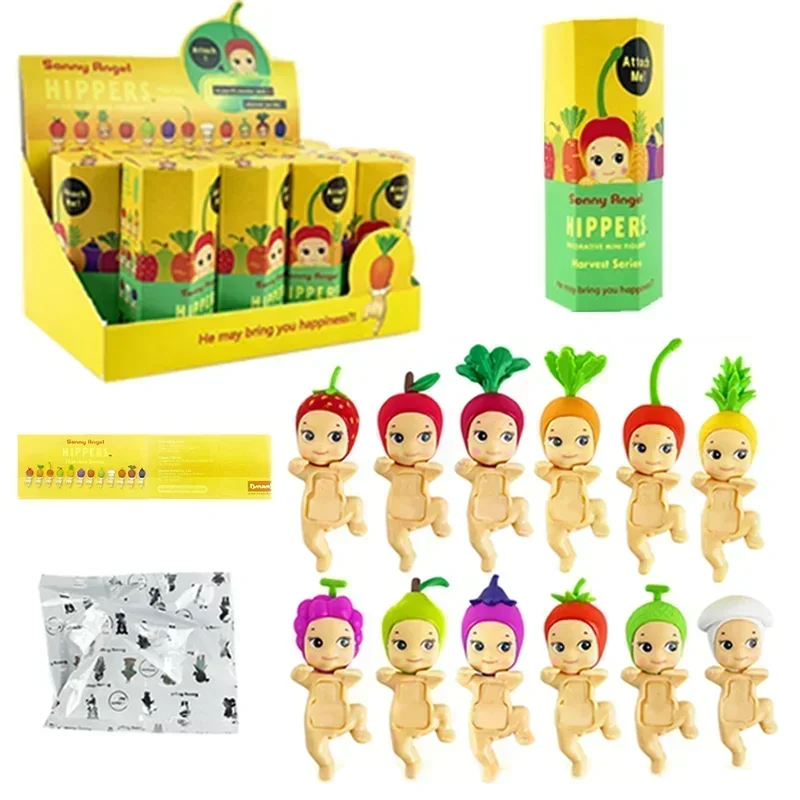 8CM  fruit sonny angel action figures PVC cute toys Blind box cheek support car ornaments holiday gifts for boys and girls