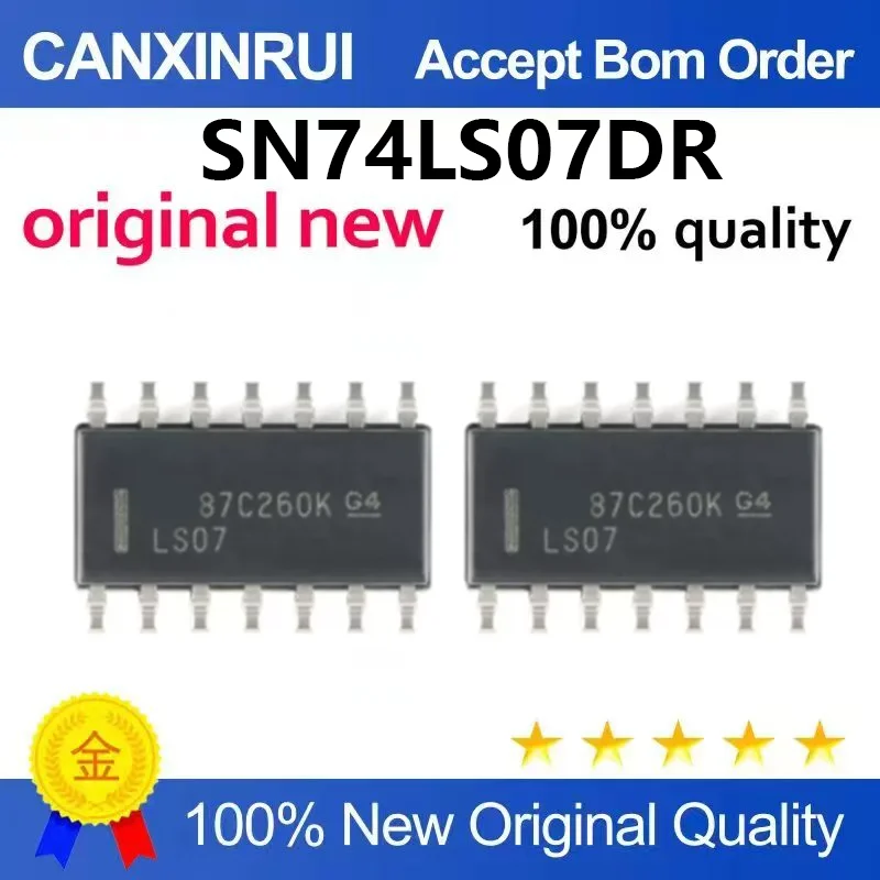 （5pcs-100pcs）Original stock SN74LS07DR SN74LS07 silk screen LS07 package SOP-14 logic buffer