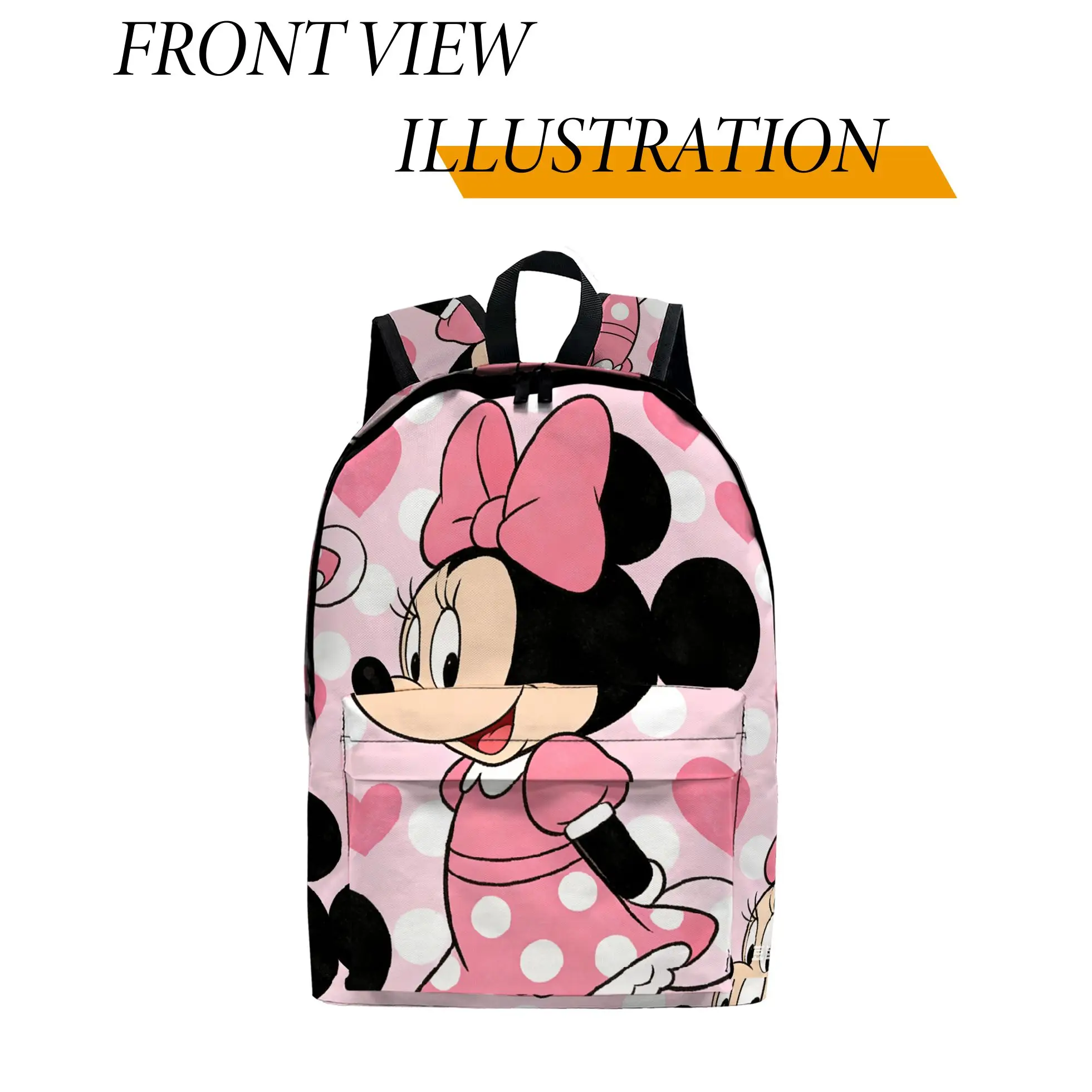 

1pc Minnie Mouse Printed Design Backpack, Fashionable and Simple, Unisex, Large Capacity, High-Quality Gift