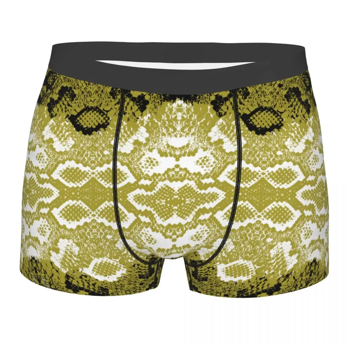 Snake Skin Texture Underwear Men Sexy Printed Customized Snakeskin Boxer Shorts Panties Briefs Soft Underpants