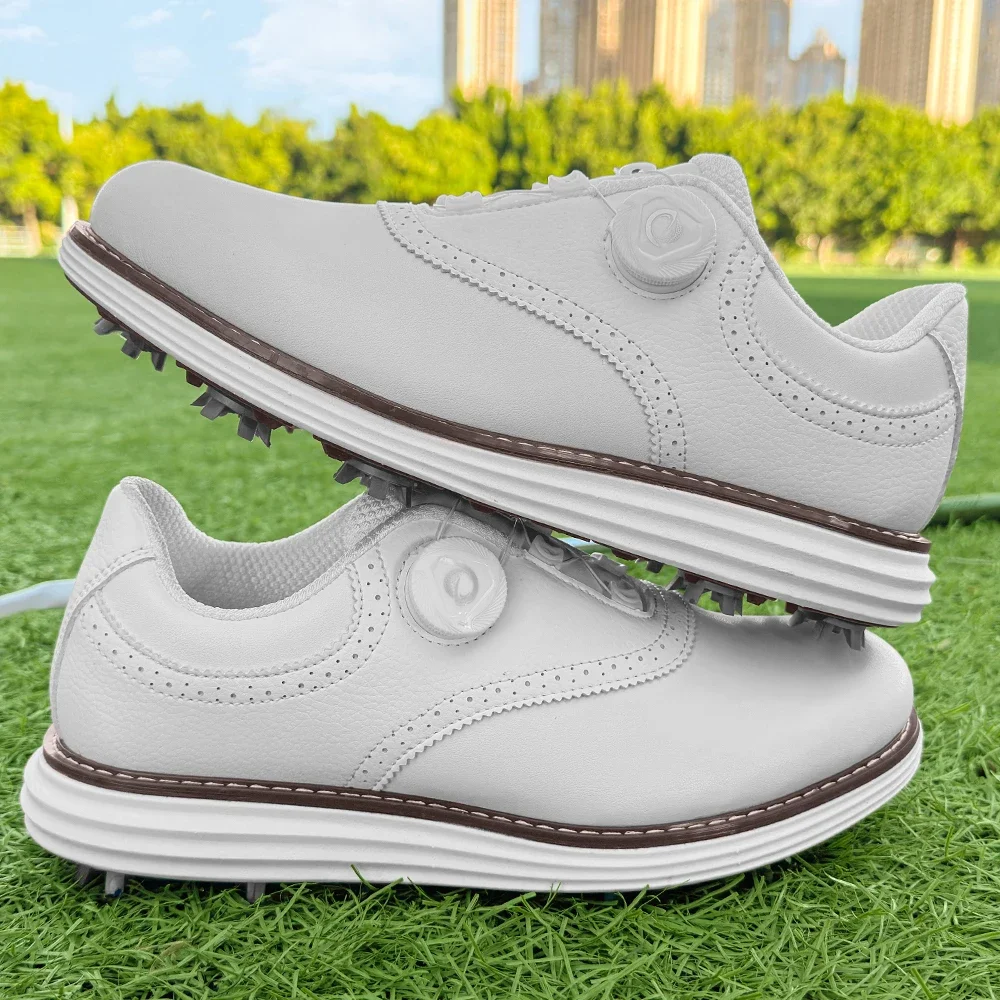 

Slip Spikes Golf Shoes Men Golfing Sneakers Professional Luxury