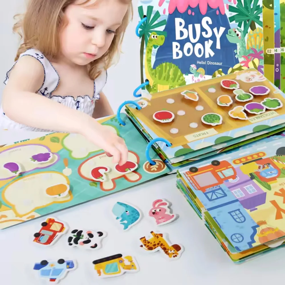 Picture 4: Busy Book Sticker Quiet Book for Kids Montessori Early Educational Toy Toddlers Matching Puzzles Game Baby Learning Toys Gifts