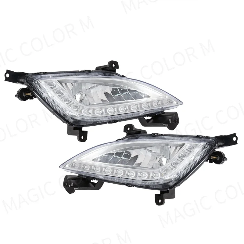 Światła dzienne LED DRL dla Hyundai Elantra GT I30 2012 2013 2014 2015 2016 przedni zderzak samochodowy mgła akcesoria do Lamp 12V