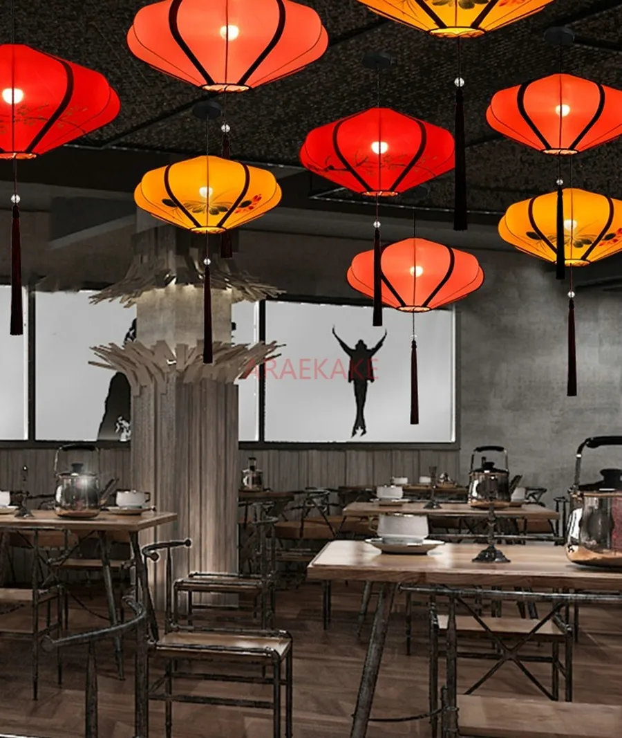 1PCS Chinese style lantern fabric classical color street scenic spots, restaurants, shopping malls, wedding decorations