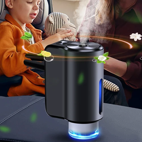 Imagen 2 del producto Ambientador de aire inteligente para coche, difusor de aromaterapia, tres tonos