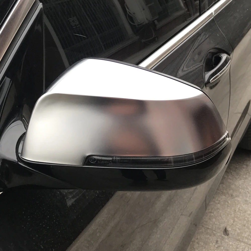 

​For BMW 2 series F23 ( 2 door convertible ) 2014 - IN Car Mirror Cover Matte Chrome Silver Rearview Mirror Cove