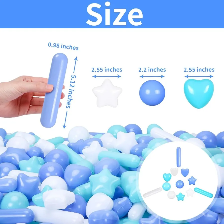 100PCS Palline da pozzo per bambini Macaron Ball Pit Balls Palline giocattolo in plastica a prova di schiacciamento per i più piccoli Palline da gioco Tenda da gioco per bambini