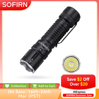 Sofirn SC33 LED Tactical Flashlight XHP70.3 HI  5200lm Powerful 21700 Type C Rechargeable Torch E-switch Outdoor Light