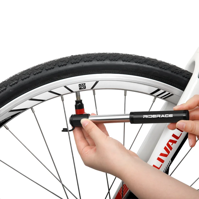 Pompe à CO2 pour vélo, en alliage d'aluminium, Mini Portable, gonfleur de pneus à main, cyclisme en plein Air, pompe à choc d'air, Valve Schrader Presta AV FV