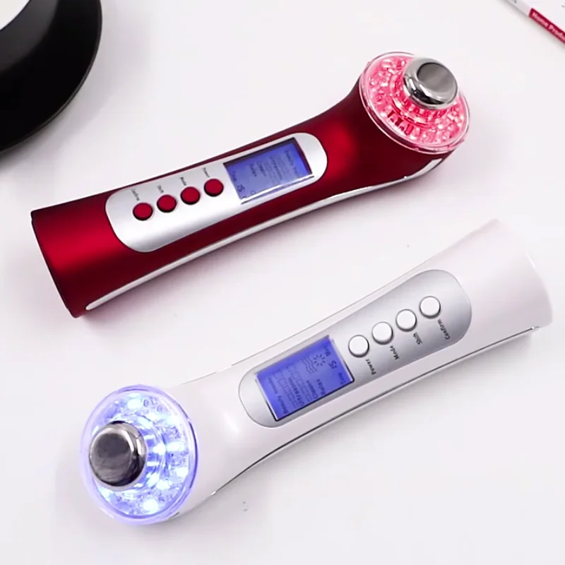 Beauty Personal Care Products 5 in 1 Ultrasonic LED vibration massage Face Skin Care Tools Other Beauty Equipment