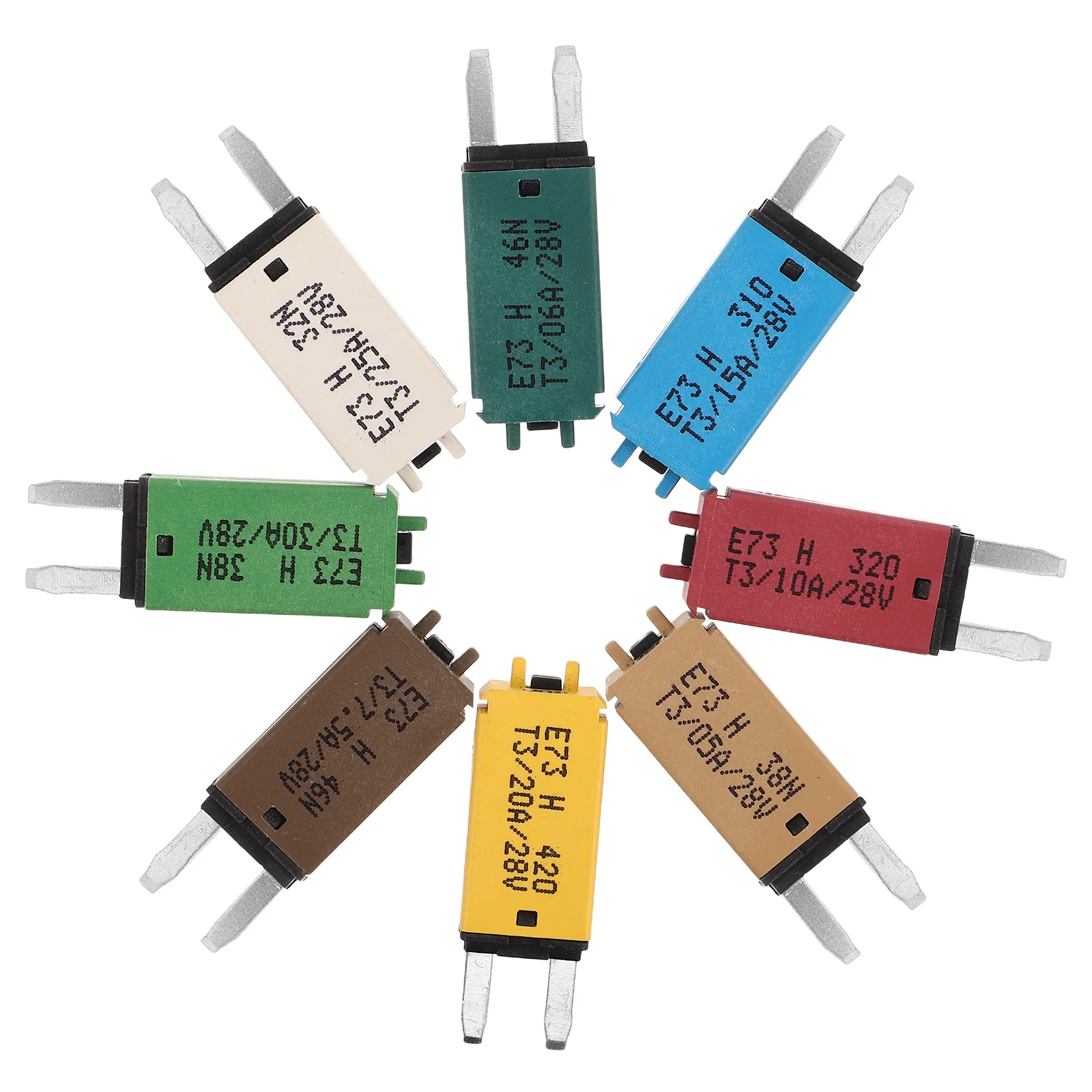 

8pcs Mini Automotive Fuse Kit 5A-30A Low Profile Self-Recovery Car Truck Rv Marine Circuit Protection Assortment Set