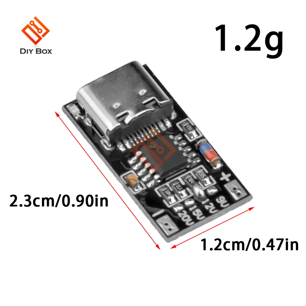 1-3szt 3A 5A Moduł płytki wyzwalającej PD/QC Decoy Board Fast Charge USB Type-C do 12V High Speed Charger Power Delivery Boost Module