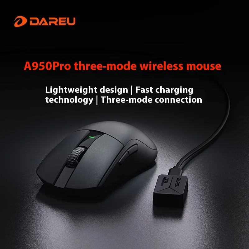 Dareu-ماوس ضوئي لاسلكي a950pro 4k ، paw3395 ، إلكتروني ، رياضي ، ألعاب ، سبيكة مغنسيوم ، كمبيوتر ، مكتب