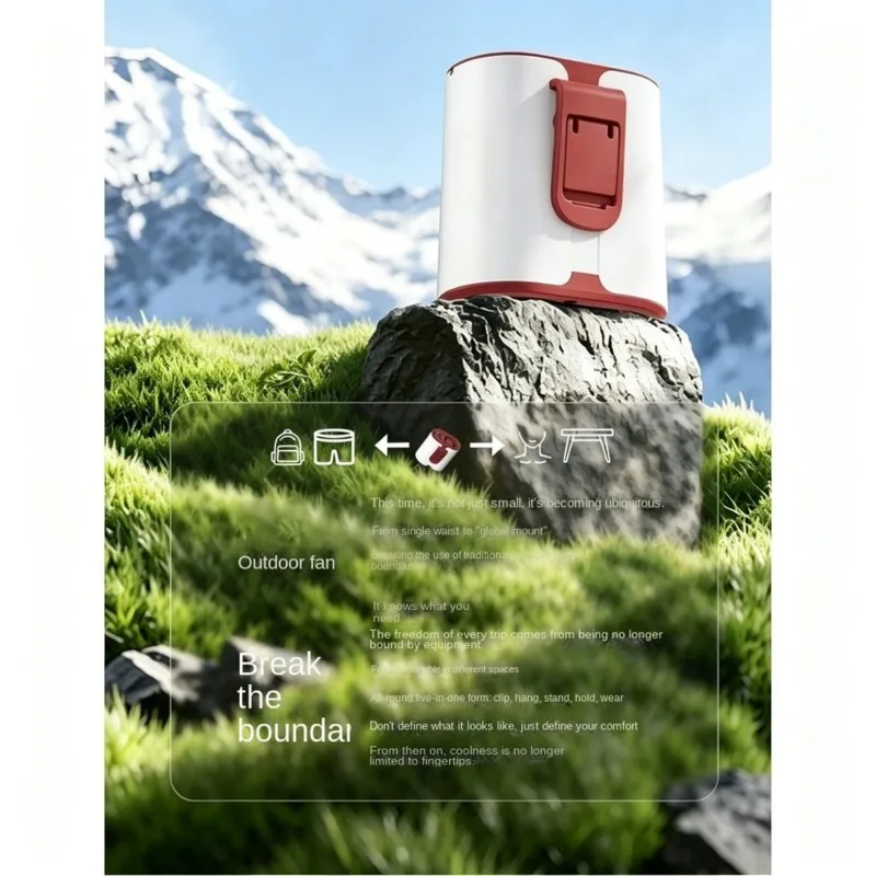 AC39-4-In-1 Portable Waist Fan With USB Charging, Long Battery Life For Outdoor Sports