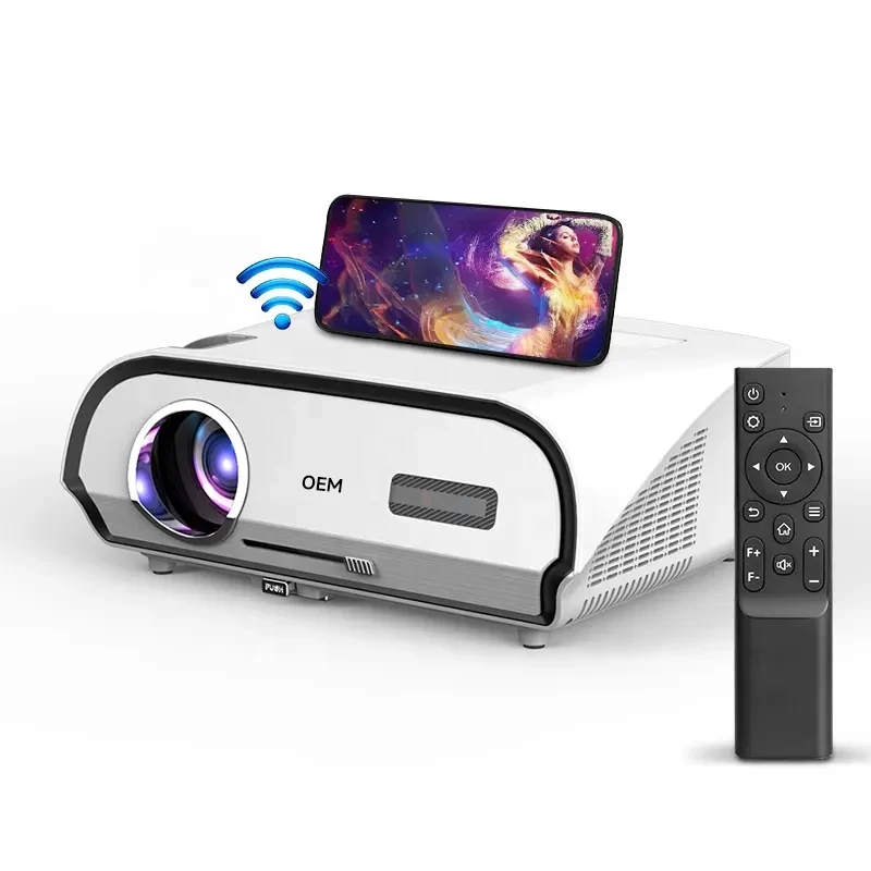 

Factory OEM A12+ FUll HD 14300 Lumens Highest Brightness Projector 4K Home Meeting Room Outdoor Super Bright LED Mini Projector