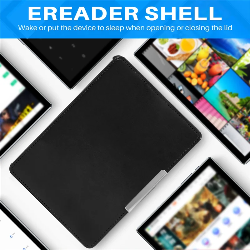 

WHQT Case for KOBO GLO HD 6.0" eReader Magnetic Auto Sleep Cover Ultra Thin Hard Shell (Black)