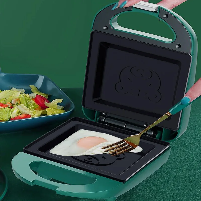 Multifunctional Electric Folded Breakfast Sandwich Maker 220v Non-Stick Fast Toast Pan Pot Bread Waffle Grill Machine