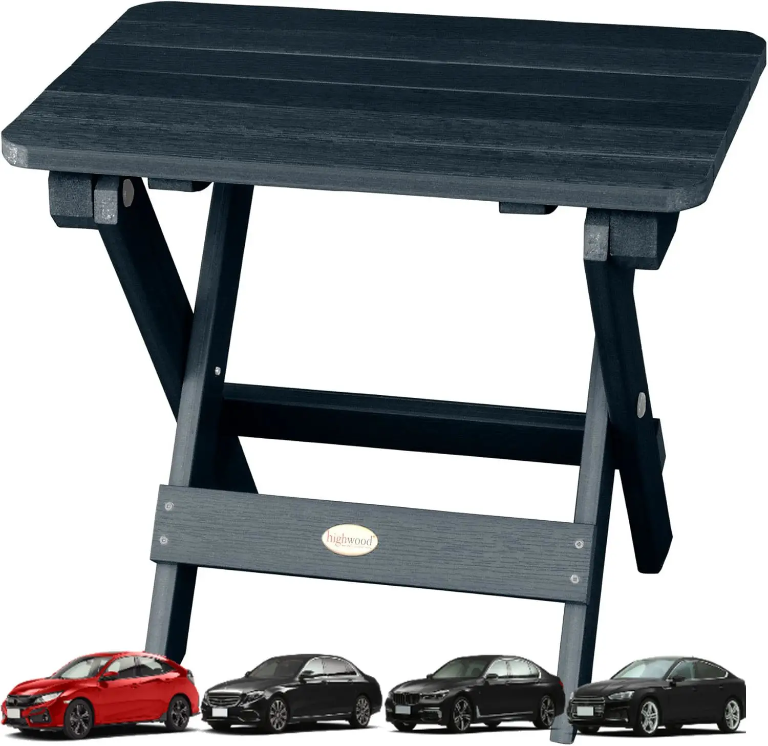 

highwood AD-TBS1-FBE Folding Adirondack Side Table, Federal Blue