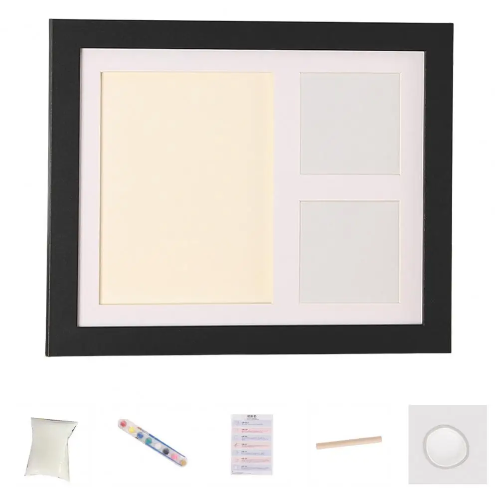 Pet Shadow Box Pet Paw Print Commemorative Photo Frame Dog Cat Memory Keepsake Display Diy Ink Pad Soft Clay Kit for Pet Owners