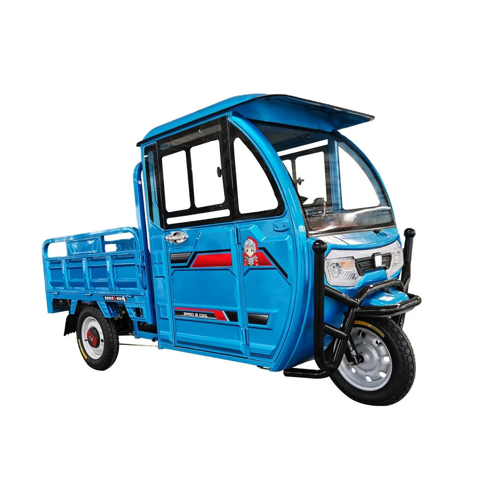 150cm Cargo Compartment Tricycle With Cab Wholesaler Adults 3 Wheel Car Cargo Electric Chinese Fat Tire Electric Tricycle