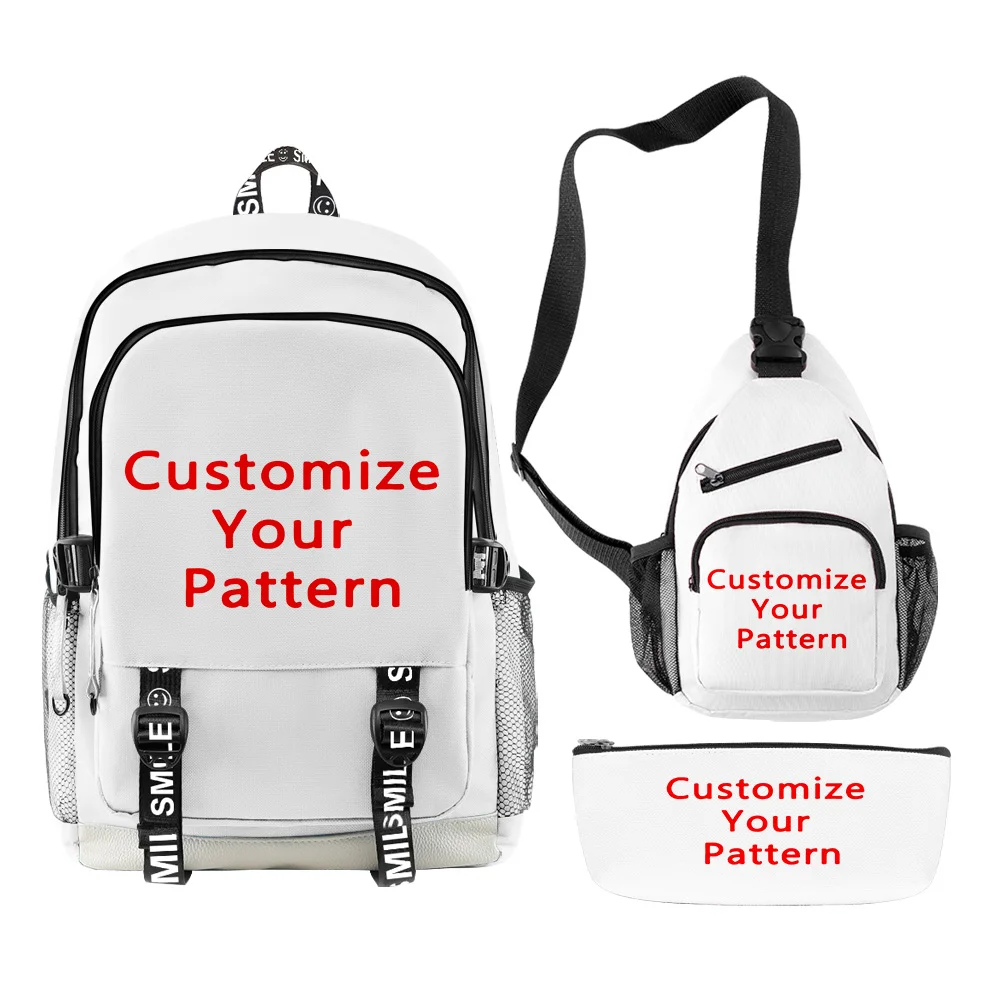 Custom Backpack School Child Backpacks Adult Rucksack Personalized Backpack 3pcs Set Teenager students backpack Travel Backpack