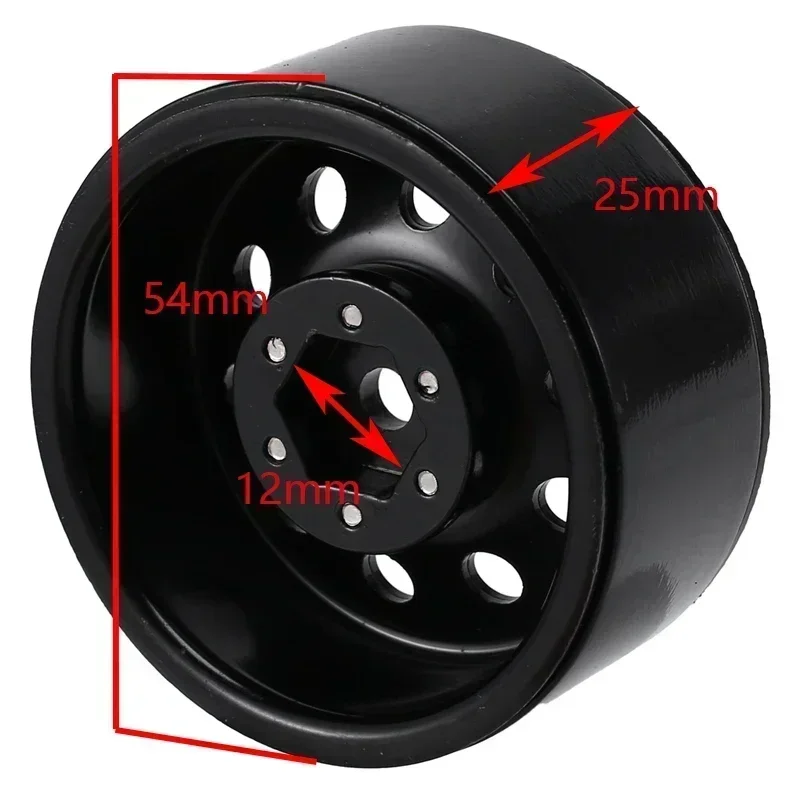 ล้อแม็กซ์โลหะ 4 ชิ้น ขนาด 1.9 นิ้ว แบบ Beadlock 3 แบบ สำหรับรถบังคับวิทยุ 1:10 รุ่น Axial SCX10 90046 TRX4 Redcat GEN8