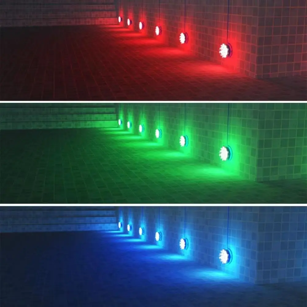 

Солнечный светодиодный светильник для бассейна с дистанционным управлением, RGB, таймер, регулировка яркости, 16 цветов, кабель 96 см